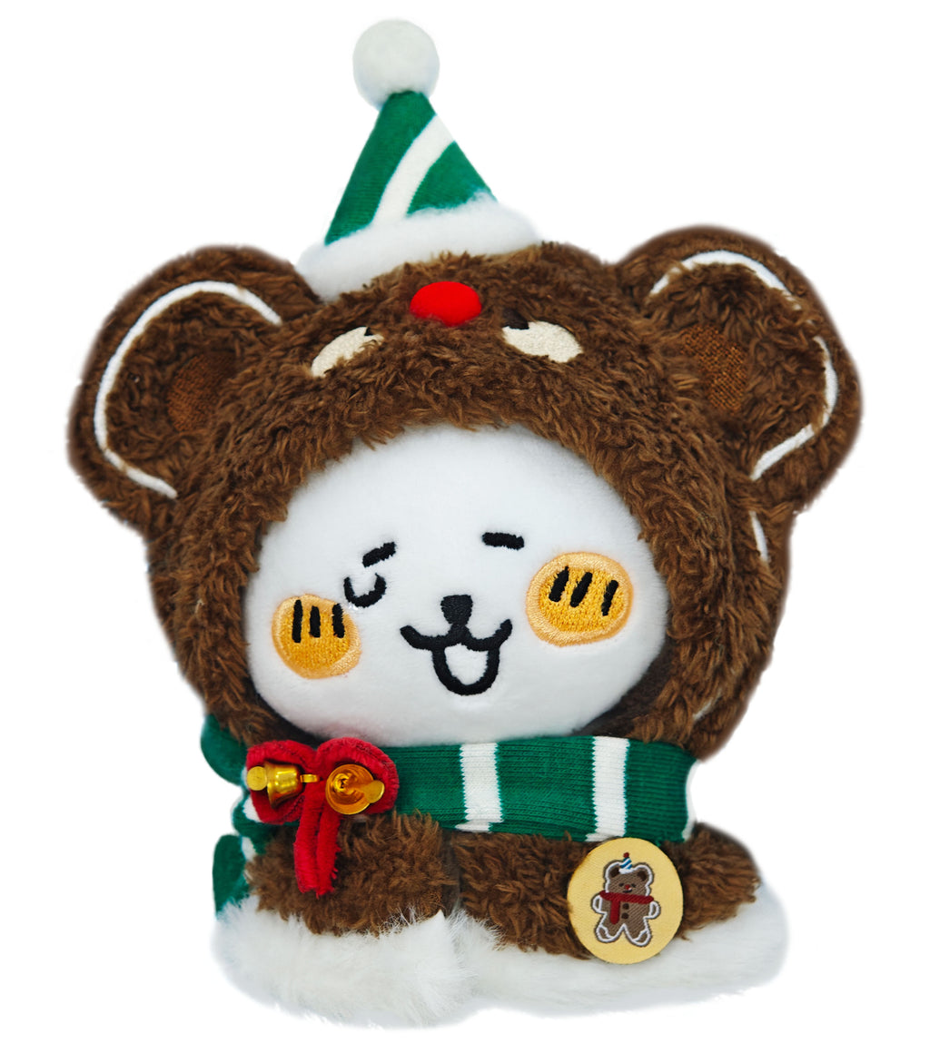 Doll Clothes |Christmas Gingerbread Bear Balaclava Set - Festive & Fun |  Doll's Bear Hood