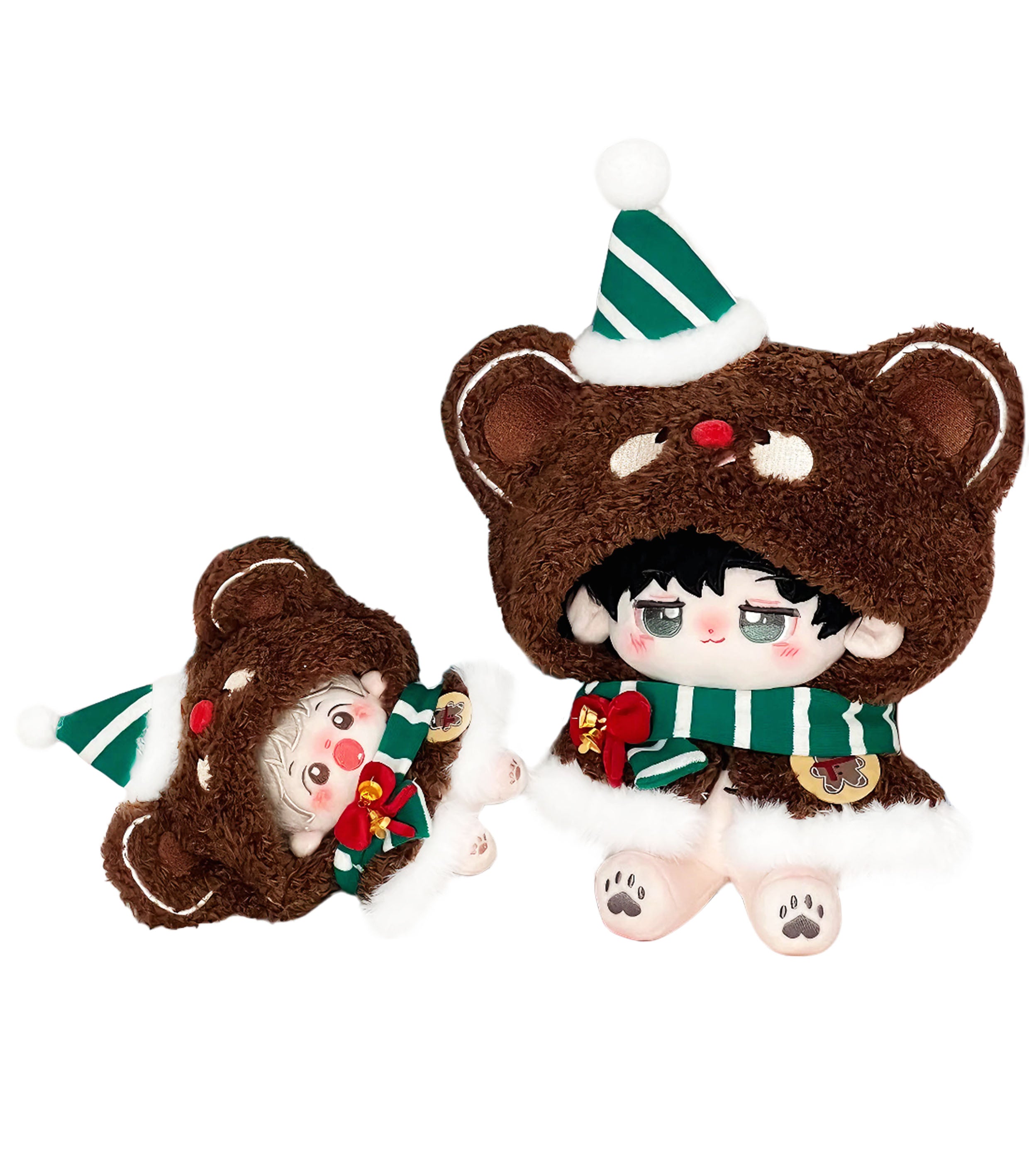 Doll Clothes |Christmas Gingerbread Bear Balaclava Set - Festive & Fun |  Doll's Bear Hood