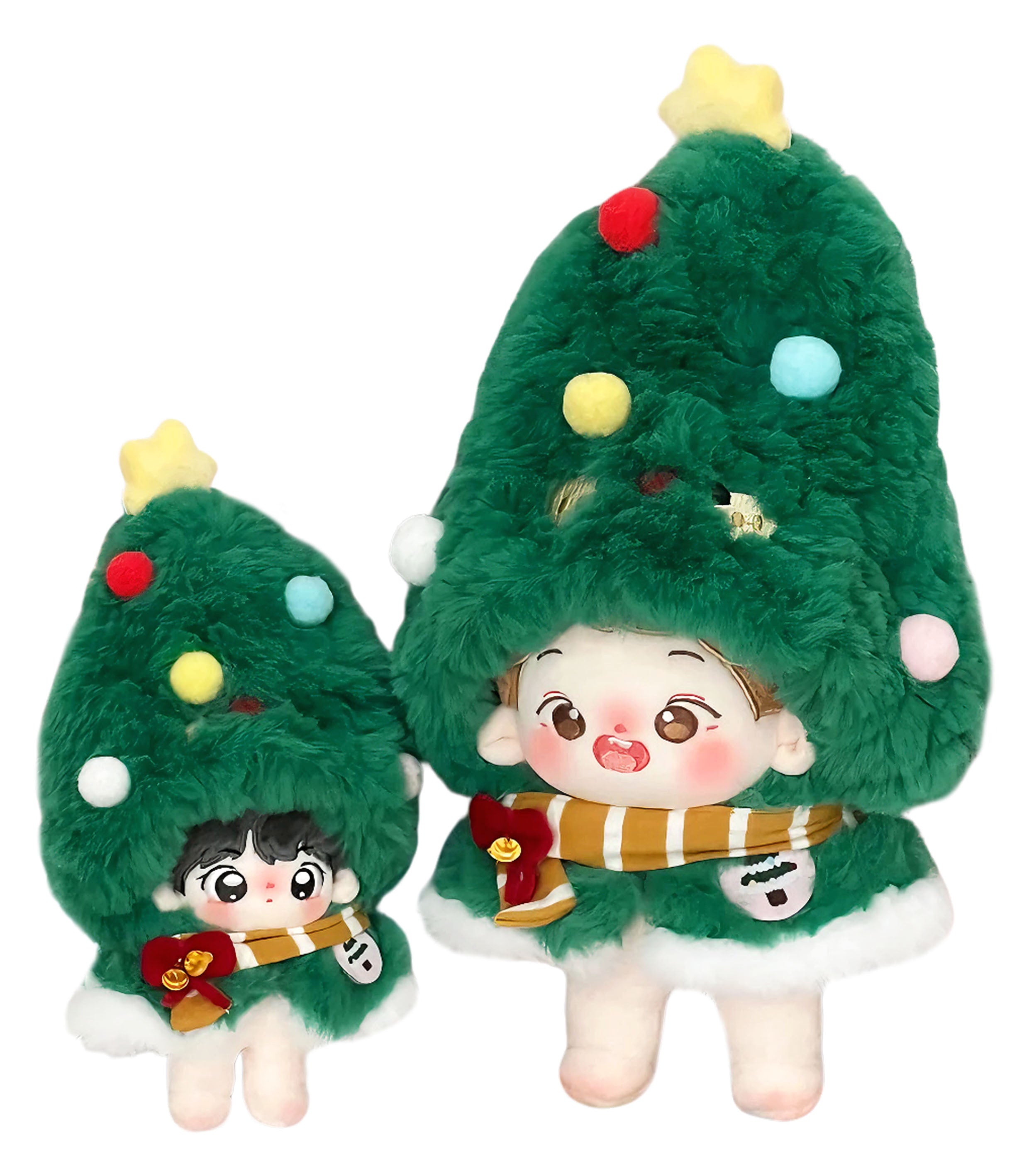 Doll Clothes |Adorable Christmas Doll Hat Set - Festive & Fun |  Doll's Christmas Tree Hood Set